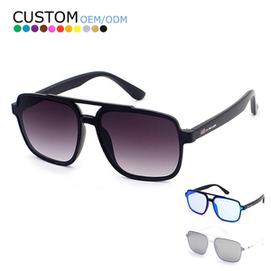 Vente en gros de lunettes de soleil surdimensionnées, à la mode, vintage, classiques, avec des verres miroir, lunettes de soleil pour hommes - Product Image 1