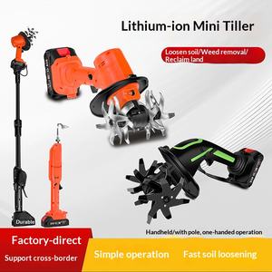 Micro-motoculteur électrique portatif 21V rechargeable, <span class=keywords><strong>motobineuse</strong></span> agricole, petite <span class=keywords><strong>motobineuse</strong></span> rotative pour jardin domestique - Product Image 5