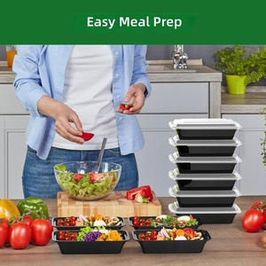 Contenedores de Alimentos Rectangulares Desechables, Caja de Plástico <span class=keywords><strong>para</strong></span> Preparación de <span class=keywords><strong>Comidas</strong></span> con Tapa Transparente, Caja de Empaque <span class=keywords><strong>para</strong></span> Comida Rápida <span class=keywords><strong>para</strong></span> <span class=keywords><strong>Llevar</strong></span>, Venta al por Mayor - Product Image 2