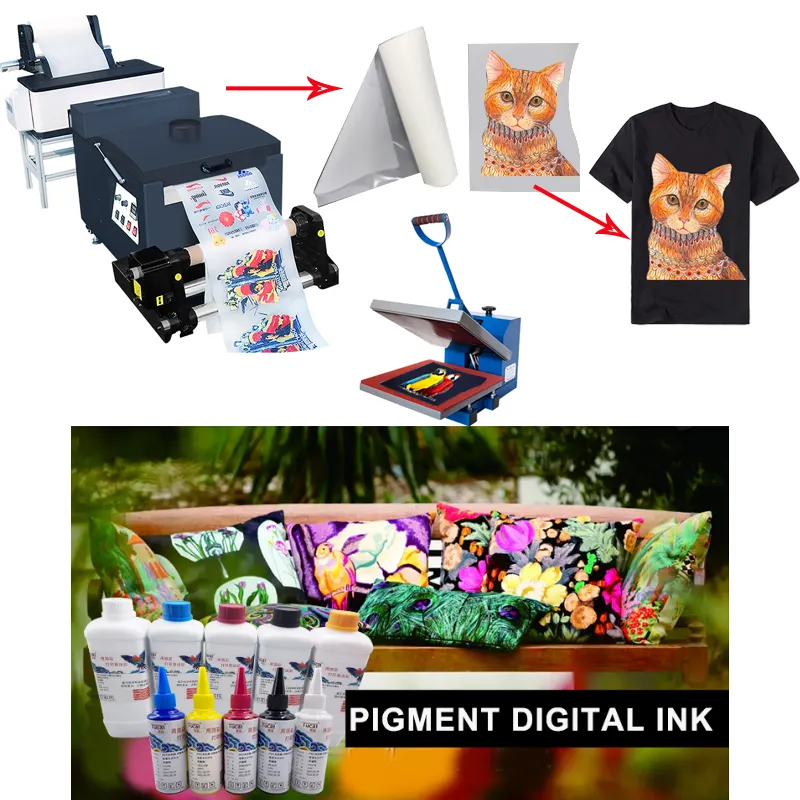 Dtf White Ink DTF Waterbased Ink Digital Pigment Heat Press Print Ink PET Film Printing White Ink For Epson 4720 /I3200/L805 Printer