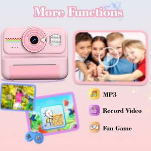 Cámara de Impresión Instantánea para Niños, Regalos de Navidad y Cumpleaños para Niñas y Niños de 3 a 12 Años, Sensor CMOS, Video 4K, Juguete Portátil para Niños Pequeños, Zoom Óptico 16x - Product Image 4