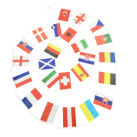 Monde 32 pays drapeau National Euro personnalisé chaîne banderoles fanion drapeau pour Festival coupe fête Bar Sport Club décoration 2025