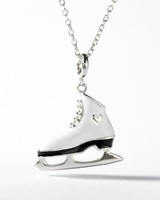 Collar con Colgante de Patinaje Artístico Chapado en Oro, Resistente al Deslustre y de Larga Duración, Joyería Deportiva para Mejores Amigos y Parejas