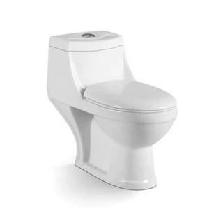 Chất lượng cao Thiết bị vệ sinh dual-tuôn ra hình vuông một mảnh gốm <span class=keywords><strong>WC</strong></span> nhà vệ sinh P-trap thoát nước trong phòng tắm - Product Image 1