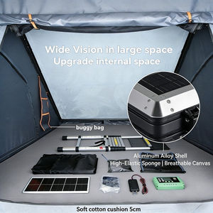 Tente <span class=keywords><strong>de</strong></span> <span class=keywords><strong>toit</strong></span> rigide avec panneau solaire |   Charge utile <span class=keywords><strong>de</strong></span> 300 kg, aluminium léger |   Tente automatique pop-up en 1 minute pour le camping en SUV - Product Image 5