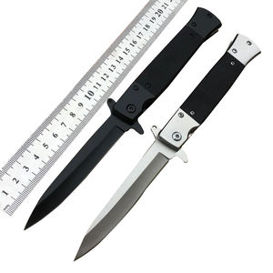 سكين تكتيكي محمول للدفاع عن النفس من الفولاذ المقاوم للصدأ عالي الصلابة متعدد الأغراض قابل للطي للاستخدام الخارجي والتخييم - Product Image 1