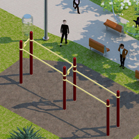 Barres de trempage durables personnalisées Barre de traction horizontale Équipement d'exercice de fitness en plein air