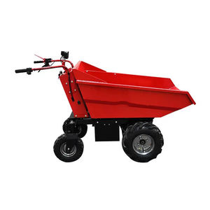 Carretilla Eléctrica Roja de 4 Ruedas con Plataforma de Acero, Industrial, Resistente, con Recubrimiento en Polvo - Product Image 2
