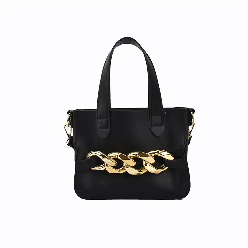 2022 large fashion designer vintage thick chain hardware decoration ladies handbags