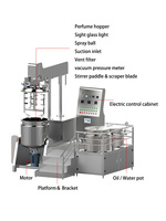 Équipement cosmétique 300L Machine de fabrication de dentifrice et ligne de production Homogénéisateur sous vide efficace Fabrication de dentifrice
