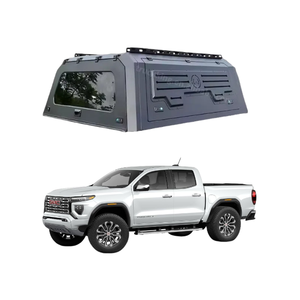 Capot de camion noir mat avec spoiler pour Chevrolet Colorado GMC Canyon, coque de camping-car anti-rouille, toit rigide en aluminium - Product Image 3