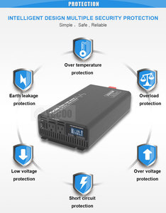 2kw تيار مستمر 12 فولت 24 فولت 48 فولت إلى التيار المتناوب 220 فولت موجة نقية شرط محول طاقة العاكس - Product Image 3