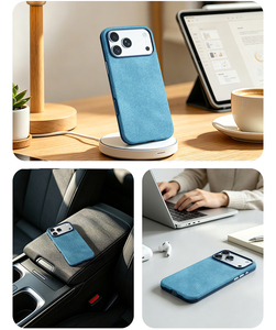 Funda Protectora Magnética Antigolpes con Patrón de Tela Vaquera de Alta Calidad L196 para iPhone 17 18 Pro Max, Antihuellas - Product Image 5