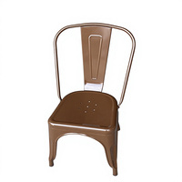 Chaises en fer de style européen moderne, dossier industriel rétro, chaises de salle à manger en fer forgé, chaises d'extérieur pour café
