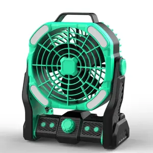 Portable Camping Fan Power bank LED Light USB Charging Multifunction Rechargeable Fan