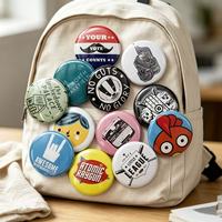 Badges personnalisés en fer blanc avec photo, motifs sur mesure, boutons à épingle de sûreté, imprimés en typographie pour fête du Nouvel An