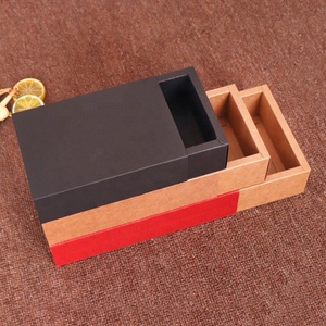 Boîte à <span class=keywords><strong>tiroir</strong></span> en papier Kraft écologique, 10 pièces, emballage <span class=keywords><strong>coulissant</strong></span> pour cadeaux cosmétiques vêtements, bijoux, boîte coulissante en carton (PP01) - Product Image 3