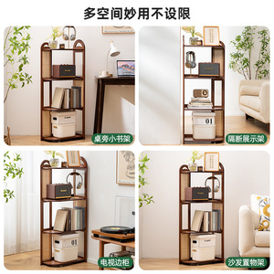 <b>Corner</b> Shelf 5 Tier Wooden <b>Storage</b> Rack Space Saving Bookcase For Bedroom Living Room - Product Image 5
