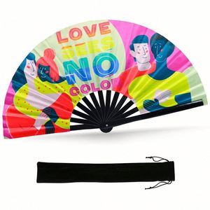 Nature Bamboo Hand Fan Custom Printed Folding Clack DIY Style for Home Decoration New Year Occasions Business Promotional <b>Gifts</b> - Product Image 3