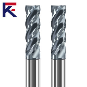 KF Độ chính xác cao hợp kim cacbua xoắn ốc xoắn ốc không đồng đều 4 dao phay đầu sáo cho Bộ định tuyến động thép bit công cụ cắt CNC - Product Image 2