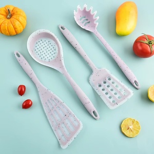 Luxury <b>Pink</b> Kitchenware Set Kitchen Utensils Set Cooking <b>Tools</b> Silicone Kitchen Utensils Set with Holder - Product Image 5