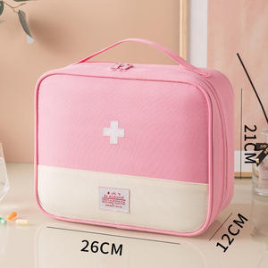 Caja de medicina portátil, bolsa médica portátil de tela Oxford, bolsa de almacenamiento de Medicina de gran capacidad, botiquín de primeros auxilios de viaje para el hogar tripartito - Product Image 5