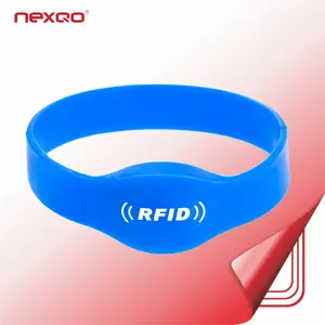 Pulsera de silicona rfid, alta calidad, 13,56 Mhz, resistente al agua, NFC