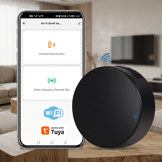 Tuya Remote Control Hub WIFI IR+RF 2 In1 Universal Remote Control WIFI Infrared Universal Remote Controller Smart Home Devices