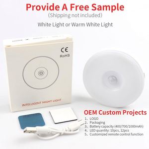 Lampe de nuit sans fil à détecteur de mouvement PIR LED rechargeable par USB personnalisée pour chambre à coucher - Product Image 5