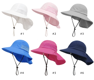 Verano Infantil Niño bebé ala ancha sol pescador sombreros niños cubo sombrero niñas ligero transpirable malla <span class=keywords><strong>protector</strong></span> <span class=keywords><strong>solar</strong></span> sombreros - Product Image 3