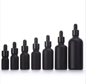 Black Matte Glass Dropper <b>Bottles</b> Cylinder Shape Skin Care Serum 5ml <b>10ml</b> 15ml 20ml 30ml 50ml 100ml Refillable - Product Image 4