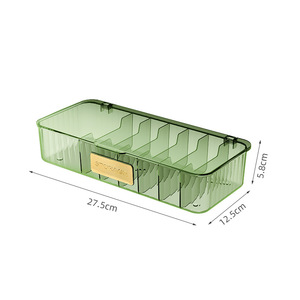 <b>Desktop</b> Organizer With Compartments For Cables Chargers And Headphones Rectangle <b>Standing</b> Type Solid Color Office Storage Box - Product Image 5