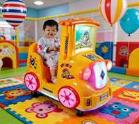 Voiture à bascule en plastique à monnayeur pour enfants, machine de jeu certifiée CE pour centres commerciaux - Conditions de paiement anticipées