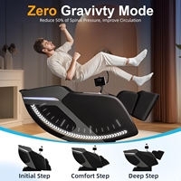 Sillón de Masaje con Gravedad Cero, Reclinable, con Panel de Control, Pantalla Grande Inteligente, Interruptor Giratorio, Amasamiento Localizado y Calefacción con Bolsas de Aire