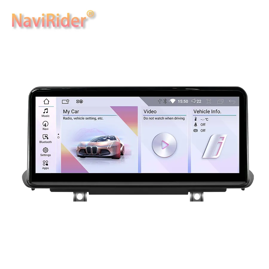 Xe Máy nghe nhạc DVD Sim 8 lõi xe đài phát thanh đa phương tiện Video màn hình Bảng điều khiển Android cho BMW X5 X6 F15 F16 2014-2016 Navi