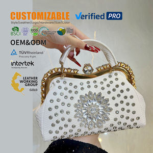 Sac à main en jean luxueux et exclusif pour femme, élégant, avec perles et strass, pochette étanche à bandoulière, transfrontalier - Product Image 1