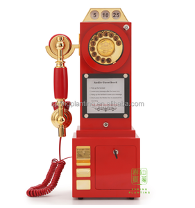 PLANTACIÓN DE PRIMAVERA Venta caliente 1080P Video y Audio Vintage dial giratorio teléfono Grabado juegos de teléfono Retro Libro de visitas Audio - Product Image 3