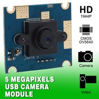 Kamera web 5MP CCTV HD 2592x1944 CMOS OV5640 UVC modul kamera kecil USB 30X25mm untuk pemindai, printer 3D, pengawasan sederhana,