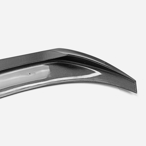 Carbon Fiber Rear Spoiler Wing Shaped Polished Finish Tuning Style for Rear Trunk Installation with <b>Glue</b> Tape or Screws - Product Image 5