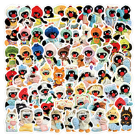 105 autocollants en vinyle imperméables par sachet pour les fans de Pingu, pour la décoration de bagages, ordinateurs portables et skateboards