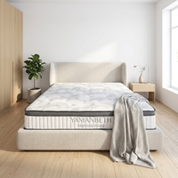Matelas boxspring en promotion hôtel moderne ressorts ensachés mousse mémoire hypoallergénique bon sommeil usage domestique