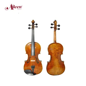 Aileenmusic violino profissional antigo, figuras de bordo (vh200s)