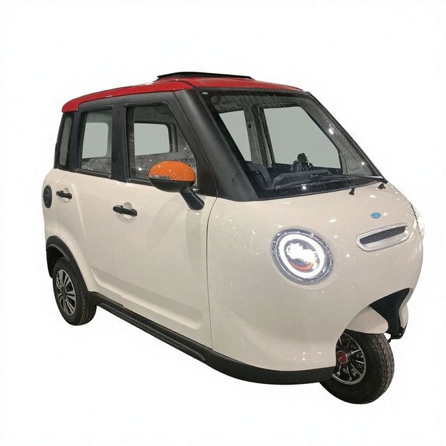 Closed Cabin 3 Wheel Electric Tricycle Mini Electric Car 3 Passenger Low Speed Electric Vehicle for Adult Daily City Commute