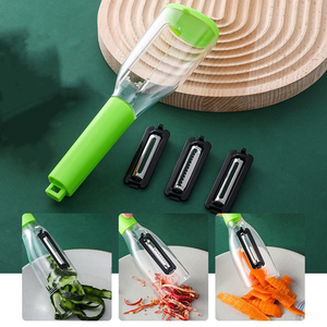 Multifunctional Smart Stainless Steel Blade Vegetable & Fruit Peeler with Container - Product Image 2