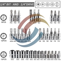 Jeu de 46 embouts de clé à cliquet à douille métrique en acier au carbone de 1/4 pouces Kit de réparation de tiges d'extension Hard Case-OEM Tool Set