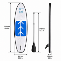 Planche à pagaie SUP transparente légère en forme d'arête de poisson pour 1 personne, idéale pour la location touristique et les acheteurs en gros