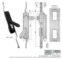 Serrure de porte d'armoire électrique SK1-080, serrure multipoints pour tableau de distribution, haute qualité