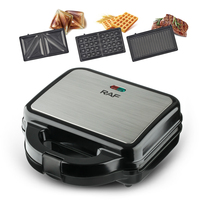 RAF Plaque de Cuisson Échangeable Sandwich Gaufre Steak 3 En 1 Sandwich Maker Réglementation Européenne Moule À Gâteau