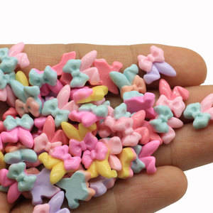 Oreja de conejo Kawaii arco resina Flatback cabujones para arte de uñas, adorno Scrapbooking DIY Decoración - Product Image 2