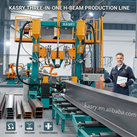 Ligne de production d'acier de construction avec assemblage, soudage et redressage automatiques pour la fabrication d'acier de construction
